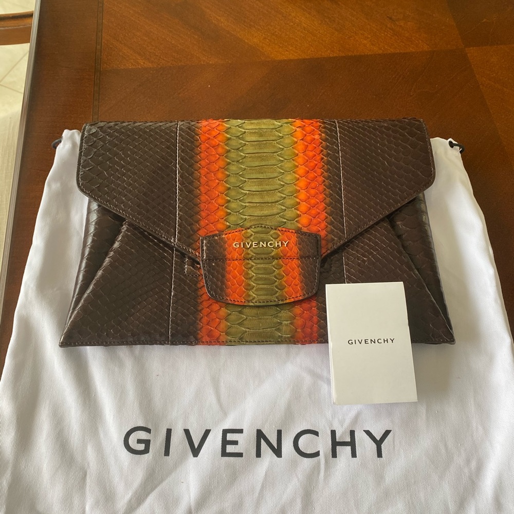 Givenchy Antigona Python Clutch